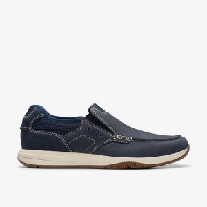 Slip On & Loafers Barbati Clarks Sailview Step Navy Nubuck Bleumarin | 597863RZE