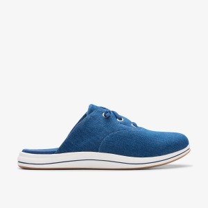 Slip Ons Dama Clarks Breeze Clara Dark Denim Albastri Inchis | 729046ARG