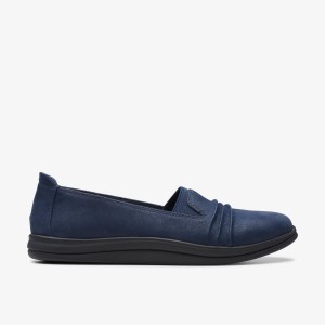 Slip Ons Dama Clarks Breeze Sol Navy Bleumarin | 879210PIG