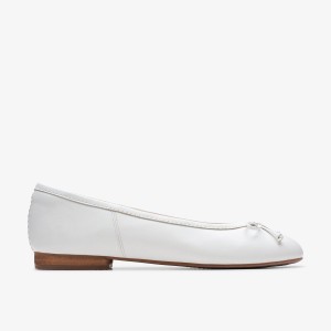 Slip Ons Dama Clarks FAWNA LILY White Leather Albi | 921305NKX