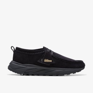 Wallabees Barbati Clarks Walla Eden Lo Black Suede Negrii | 238956FIH