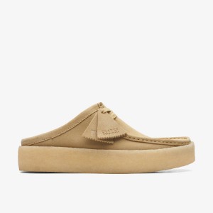 Wallabees Barbati Clarks Wallabee Cup Lo Maple Suede Maple | 479826RNY
